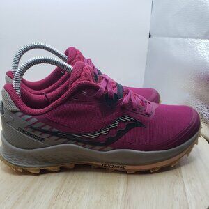Saucony Peregrine 11 Womens Size 7.5 Trail Running Shoes Cranberry Red S10641-45
